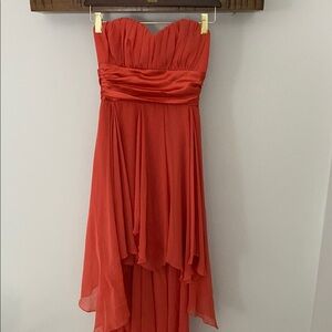 Elegant Strapless Red Dress